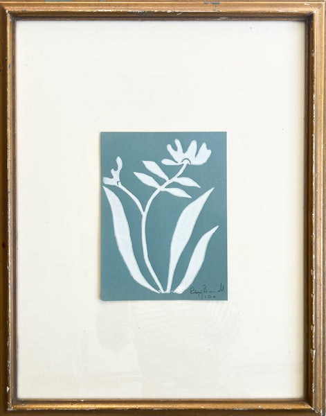 Impression de Fleurs No. 19 (white on pool blue)