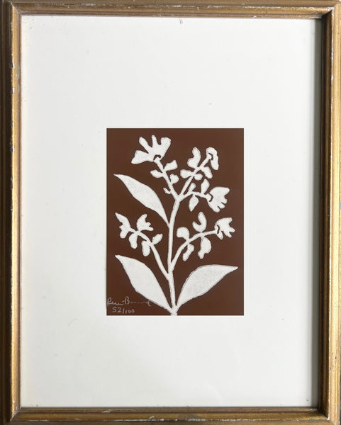 Impression de Fleurs No. 14 (white on mocha)