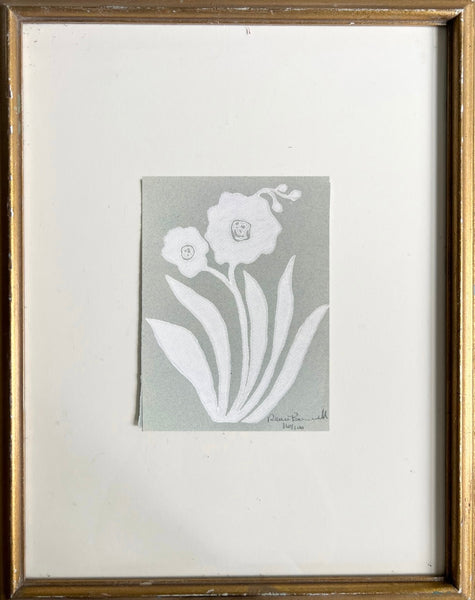Impression de Fleurs No. 13 (white on sea foam)